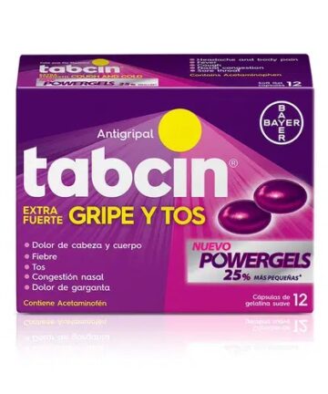 TABCIN COUGH & COLD
TABCIN GRIPE Y TOS 
12 POWERGELS